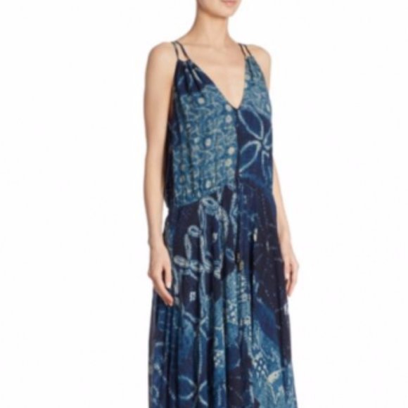 Ralph Lauren Genuine Silk Georgette Sea Flowy Maxi dress Polo Ralph Lauren Maxi - Picture 15 of 17